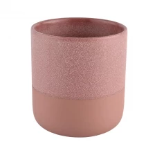 China Custom nordic red ceramic candle jar home decor manufacturer