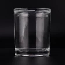 中国 定制的玻璃蜡烛罐带盖15盎司玻璃蜡烛容器批发玻璃盖 制造商