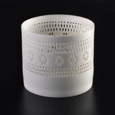 China Suportes de vela branca de titular tealight cerâmica personalizada fabricante