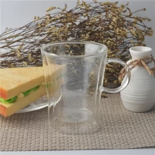 China Customized double wall glass beverage cup manufacturer