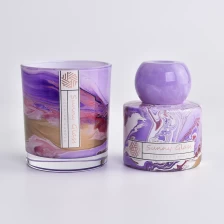 Chiny Dostosowane domowe dekoracja zestawu prezentu Glass Candle Holders i butelka dyfuzora producent