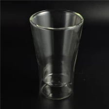China Customized pyrex double wall coffee glass cup double wall glass manufacturer