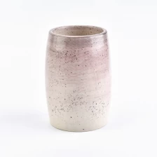 China Cylinder ceramic candle holder with hand painted decoration vase jar manufacturer