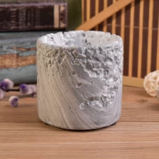 Cina Cilindro design effetto marmo calcestruzzo candela jar per arredamento casa produttore