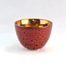 China Cilindro de cetim colorido azul vermelho banhado castiçais de cerâmica fabricante