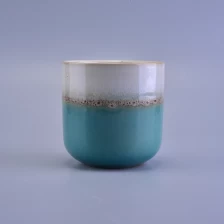 China Decorative gradient color ceramic candle vessels manufacturer