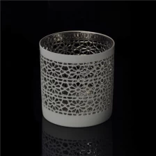 porcelana Decorativo color plata cerámica sostenedor de vela de Tealight fabricante