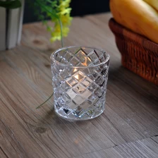 China Hot Sale Crystal Clear Cylinder Glass Candle Holder fabricante