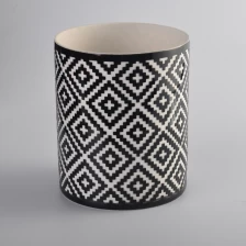 porcelana Sostenedor de vela cerámica alto relieve en forma de diamante fabricante