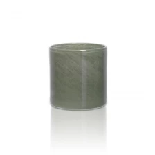 China Different Color Material Mixed Cylinder Glass Candle Jars for Wedding Decor manufacturer