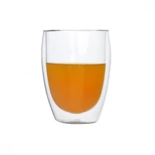 porcelana Vidrio doble pared de vidrio para beber la taza de cristal de jugo fabricante