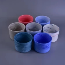 China Elegant Cylinder Colored Glaze Ceramic Candle Jar manufacturer