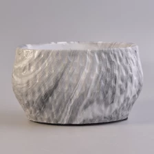China Ellipse ceramic marble candle making holders wholesale manufacturer