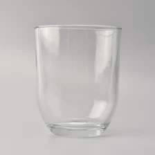 China Elliptical transparent glass candle holder manufacturer