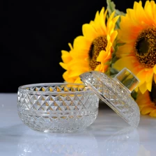 porcelana En relieve Jar velas patterened con tapa fabricante