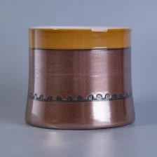 Chiny Puste Ceramiczne Świeczniki z Glazurą Metalową dla Domowego Zapachu producent