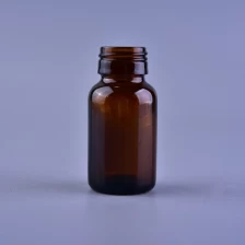 China Empty small amber glass medicine bottle manufacturer