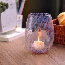 China Fancy Color Material Blowing Glass Candle Holder for Wedding and Home Decor manufacturer