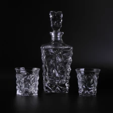 中国 礼品套装空钻石切割水晶威士忌玻璃酒瓶套装 制造商