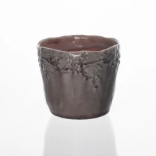 China Flaw ceramic candle holder crackle candle jar manufacturer