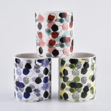 China Full decal printing ceramic candle jars manufacturer