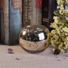 porcelana Candelabros de vidrio de mercurio de oro forma de bola de cristal fabricante