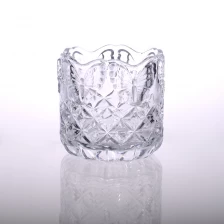 China Glass candle holder with butterfly logo manufacturer