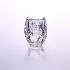 China Glass candle holder with engraved manufacturer