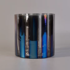 porcelana Sostenedores de vela de cristal con los colores de electrochapado fabricante