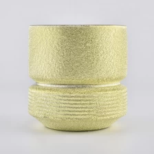 China Gold Luxury Ceramic Candle Jars manufacturer