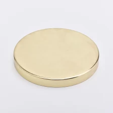 porcelana Tapas de metal de acero inoxidable dorado para frascos de velas fabricante