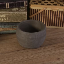China Grey concrete candle jar planting container homely use manufacturer