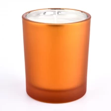 China Grounded glass candle containers in custom colors manufacturer