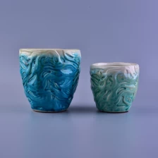 China Hand Made Cantik hiasan seramik lilin Jars pengilang