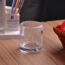 中国 不同尺寸的带气泡效果的手工玻璃烛台 制造商