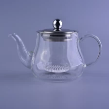 porcelana Hecho a mano Resistand de calor de cristal de té conjunto de vaso con infusor de vidrio fabricante