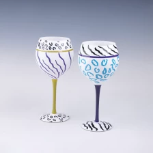 China Tangan dicat Wine Goblet Champange kaca Piala pengilang