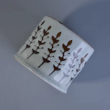 porcelana Recipiente cerámico pintado a mano de la vela de la fragancia para el llenado de la cera fabricante