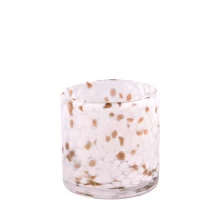 China Jarro de vela de vidro colorido de mancha para vela de vela colorida feita para o fornecedor fabricante