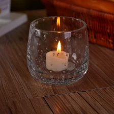 China Handmade candle holder with small bubble inside manufacturer