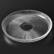 China Clear Round Glass Plate With Wavy Edge manufacturer