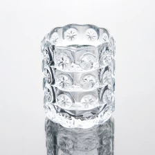 porcelana De gama alta de vidrio vela cilindro con el grabado de fantasía fabricante