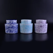 China Casa Casamento Decorativo Azul Pocking Ceramic Candle Holders fabricante