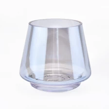China Jarro de vela de vidro azul brilhante de decoração para casa fabricante