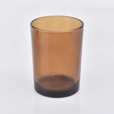 China Hot Sale Amber Glass Candle Jars manufacturer