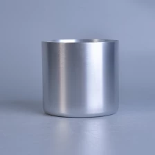 Chine Chaud en aluminium d'argent populaire de cylindre en métal de bougie en gros fabricant