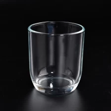 Cina Hot sale 10oz clear glass candle jar round bottom vessels wholesale produttore