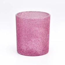 Chine Vente chaude 10 oz Frost Pink Glass Candle Fournisseur de navires vides fabricant