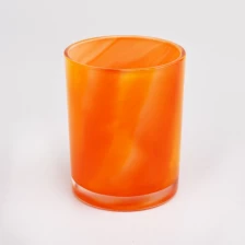 中国 Hot sale 8OZ rainbow  glass candle jar for home decoration メーカー