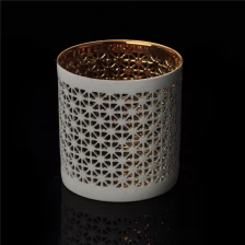 China Hot sale Customized Colored Hollow Ceramic Candle Jar manufacturer